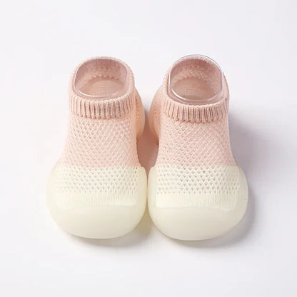 Unisex toddler soft sole knit booties