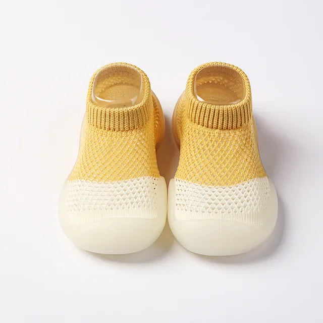 Unisex toddler soft sole knit booties