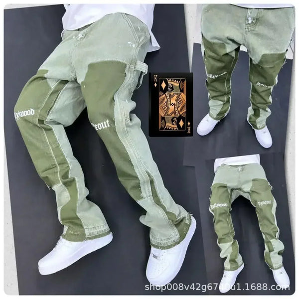 Distressed Vibe Bell Bottoms Vintage Men's Jeans