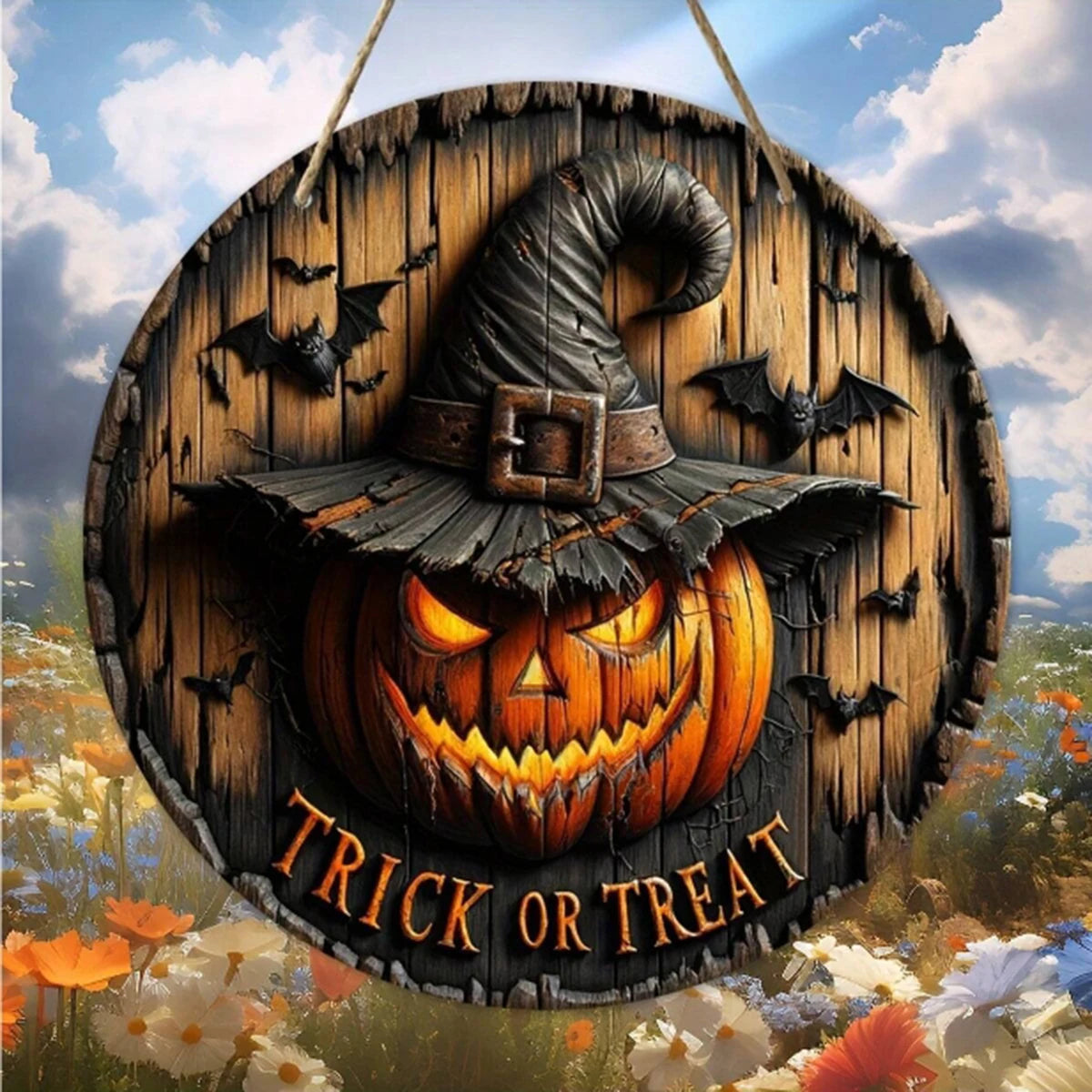 Halloween Wooden Horror Art Decoration