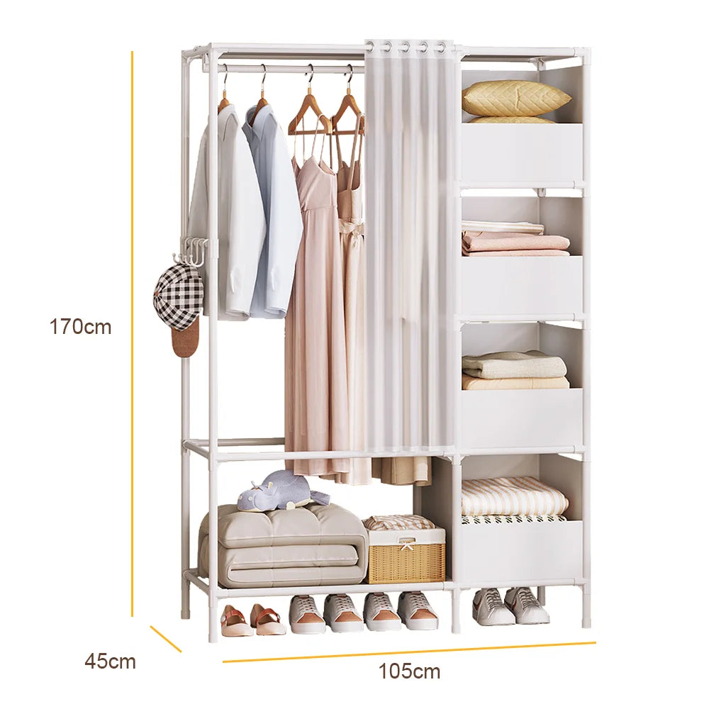 Floor-standing large capacity wardrobe