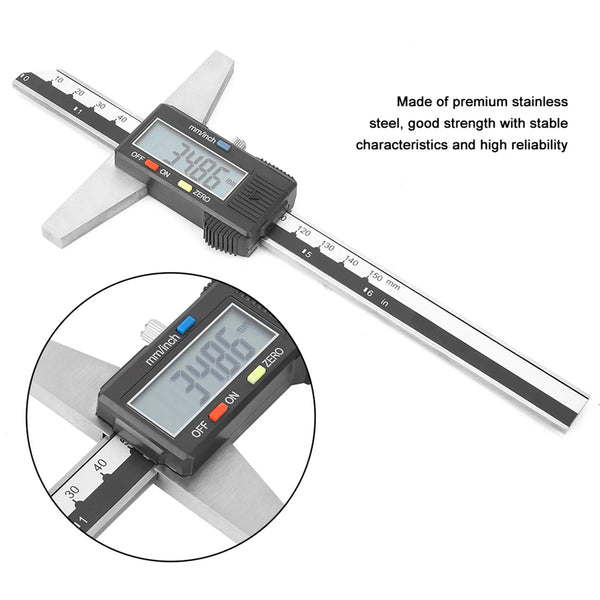 High Accuracy Stainless Steel Digital Depth Vernier Caliper Gauge