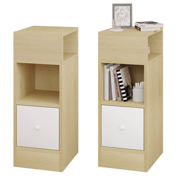 2PCS/SET Narrow Bedside Table Nightstand