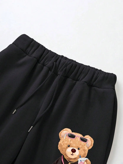 Loose fashion drawstring pockets sweatpants