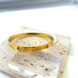 Stainless Steel Heart Zircon Bracelet