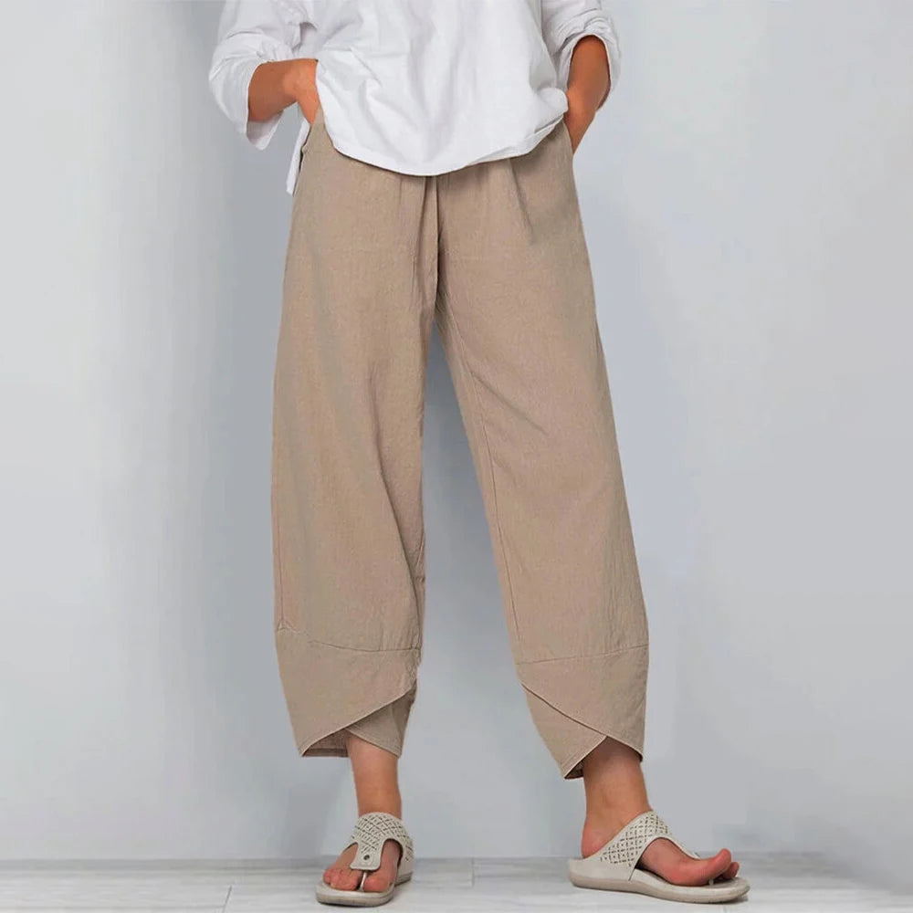 Vintage cotton and linen loose harem pants