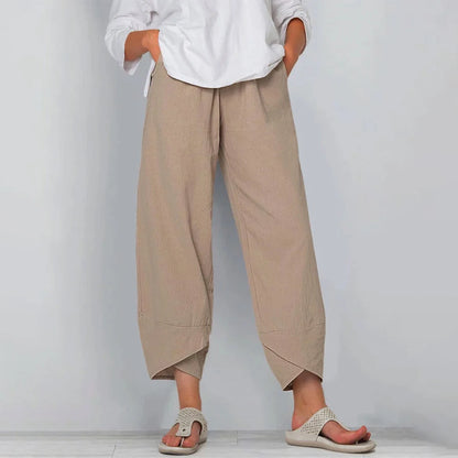 Vintage cotton and linen loose harem pants
