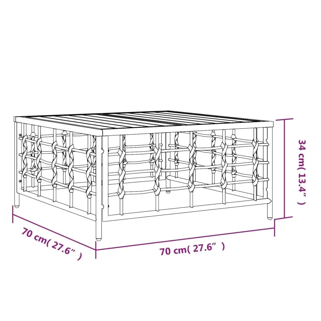 Anthracite poly rattan garden table
