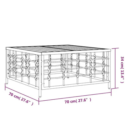 Anthracite poly rattan garden table