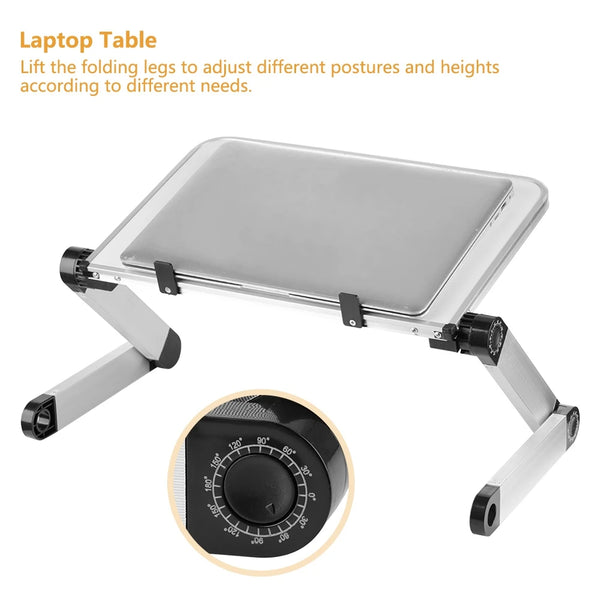 Aluminum Alloy Adjustable Folding Laptop Tray Stand