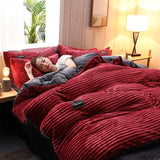 Coral Fleece Winter Warm Bedding Set