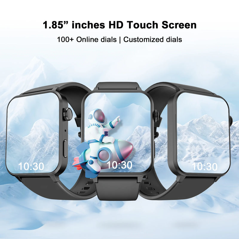 1.85" HD Fitness Watch with Heart Rate Sleep Monitor
