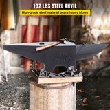 Single Round Horn Anvil Steel Block