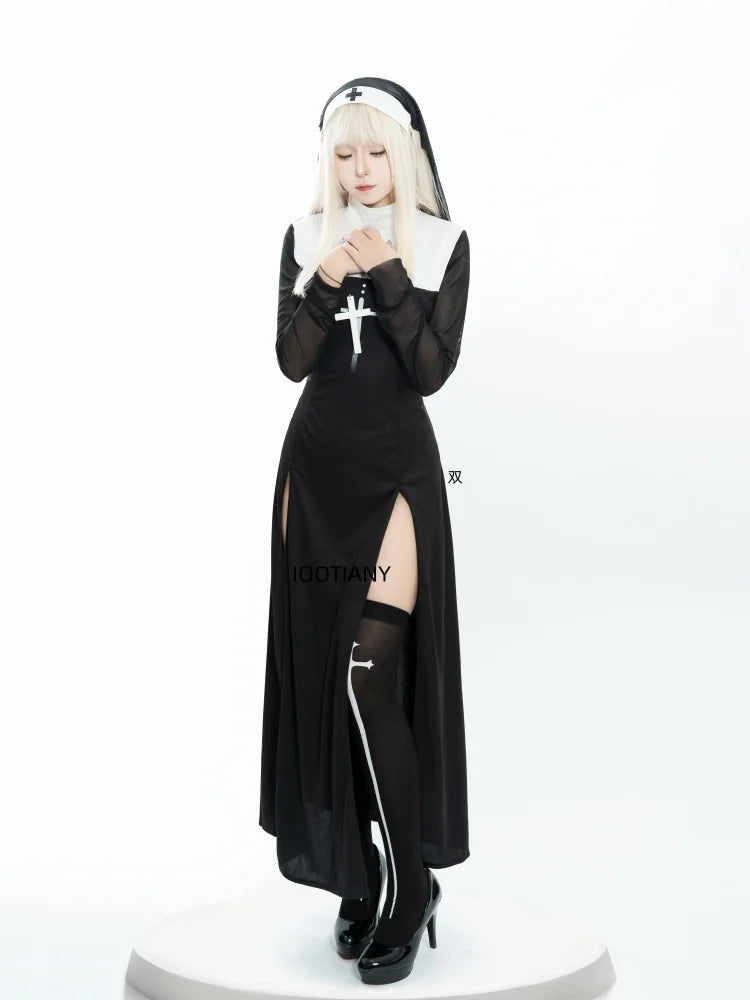 Halloween Cute Female Anime Nun Costume