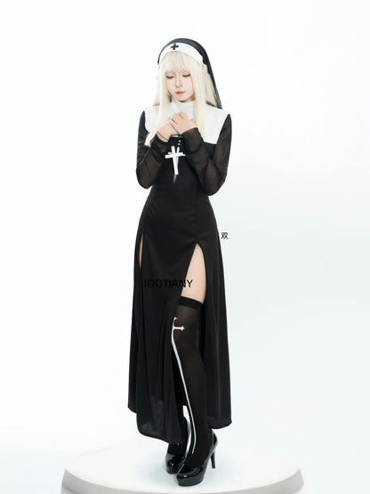 Halloween Cute Female Anime Nun Costume
