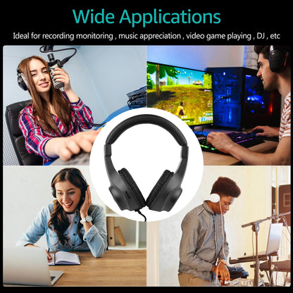 Wired stereo monitor headphones