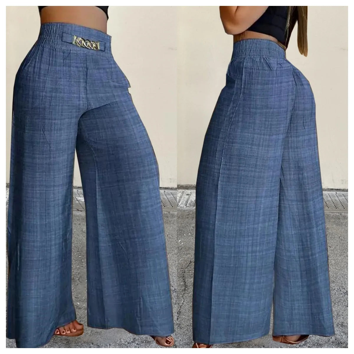 Fashion commute loose wide leg pant