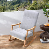 Velvet Upholstered Tufting Rocking Chair