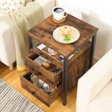 Nightstand Bedside Table with 2 Drawers