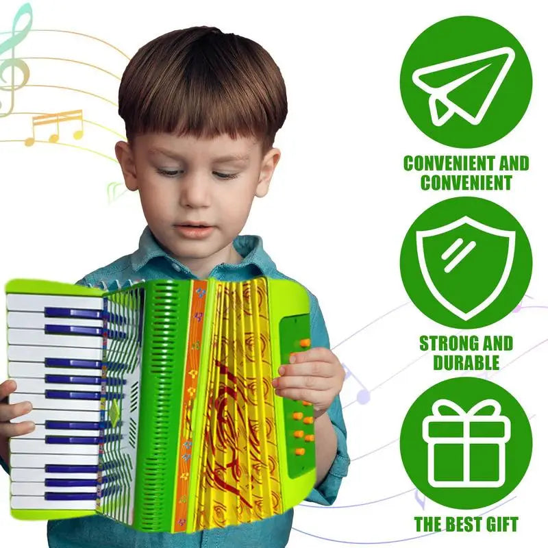 Lightweight 17Keys Button Accordion Toy