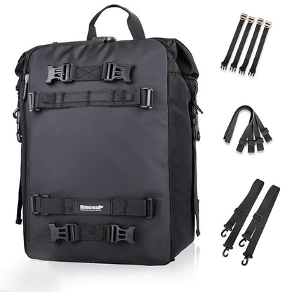 Multi-function motorbike saddle rack luggage bag