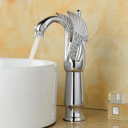 Single lever stream spout hot cold water mixer