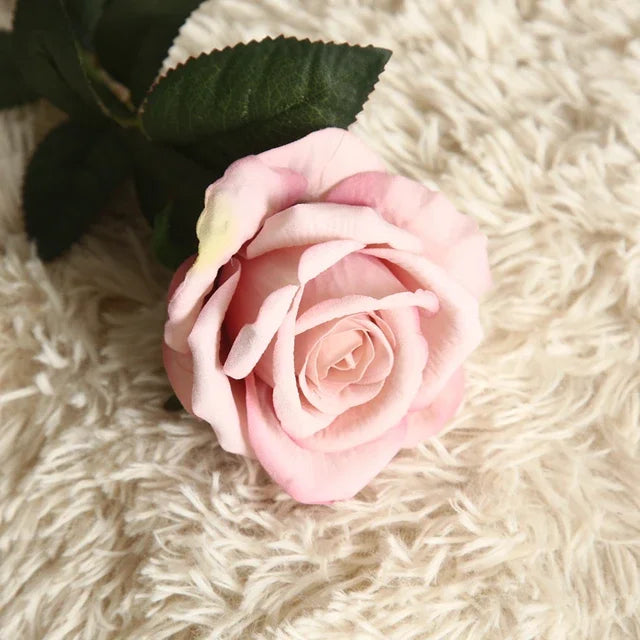 Beautiful silk roses bouquet flowers