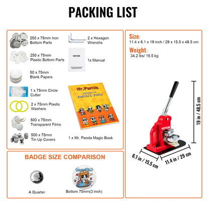 Badge Maker Machine DIY Button Pin