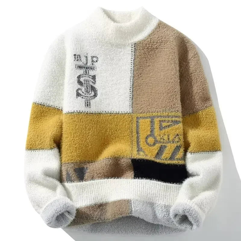 Men's Winter Warm O Neck Plush Sweater