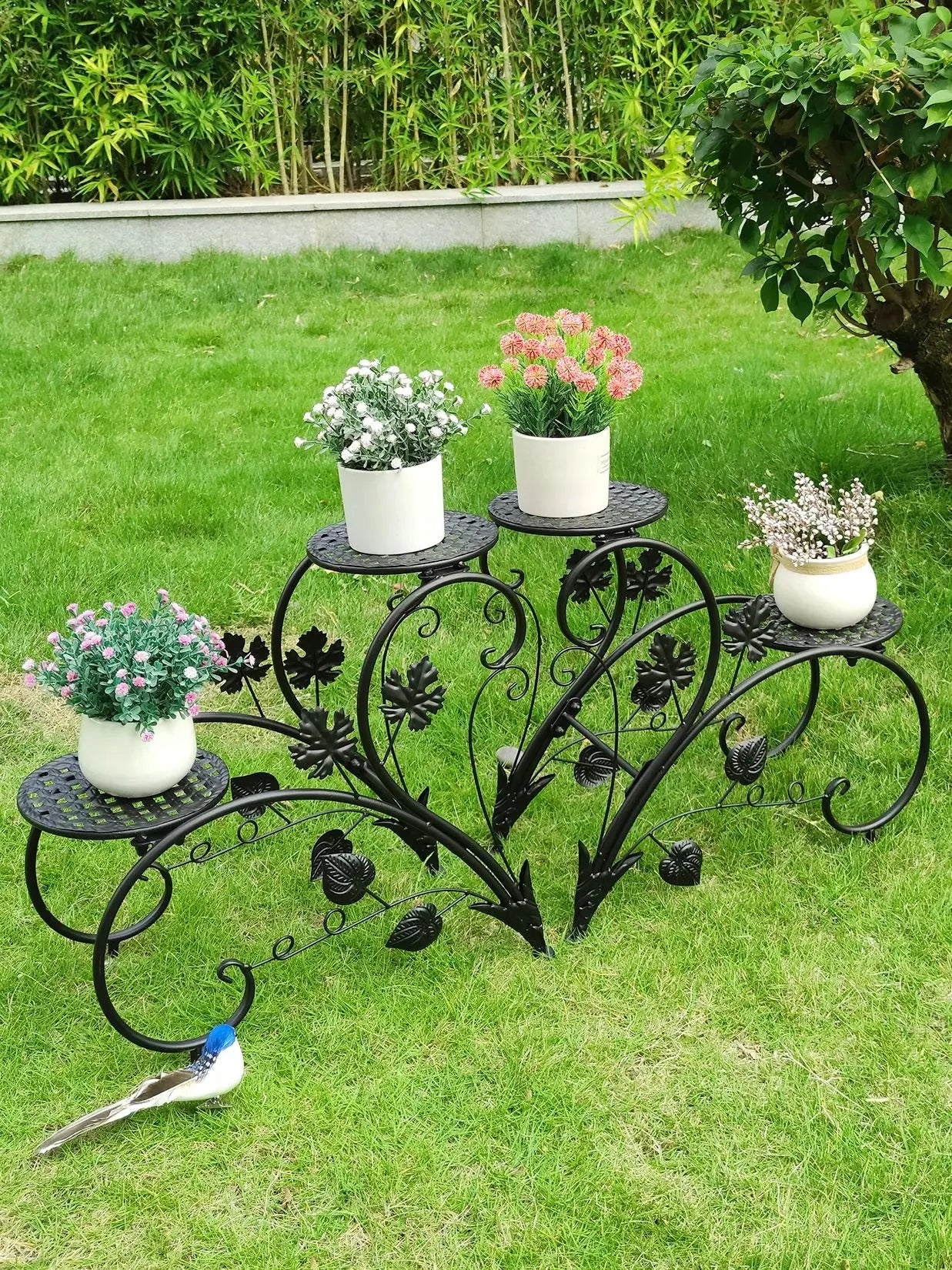 Rustproof metal plant stand