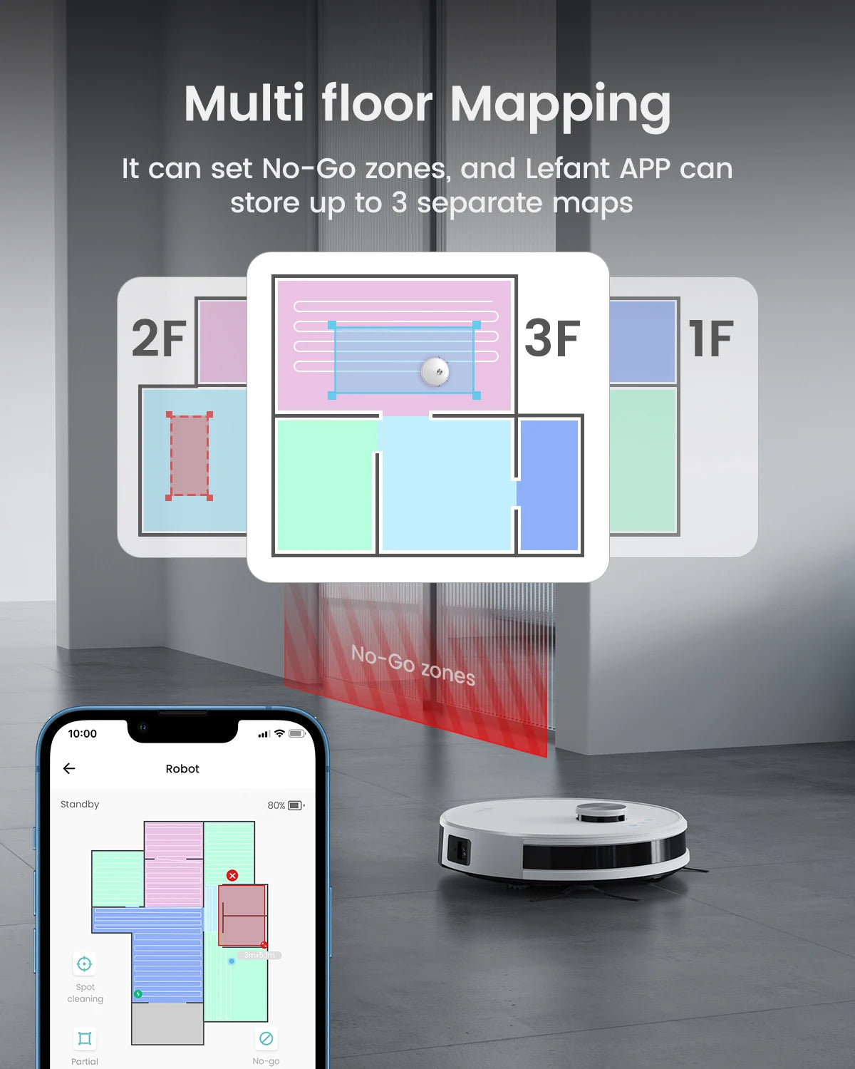 Vacuum Cleaner with Multi-Floor Mapping