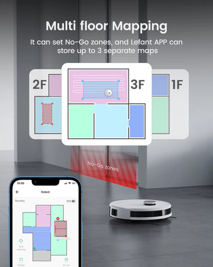 Vacuum Cleaner with Multi-Floor Mapping