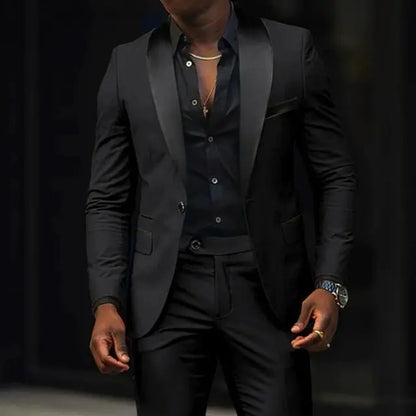 Casual 2 piece men's wedding suits