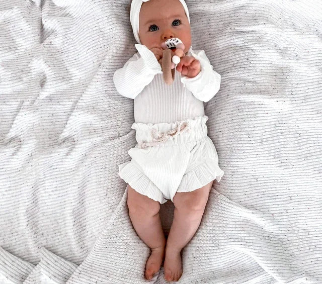 Cotton Ruffle Newborn Girl Clothes Set
