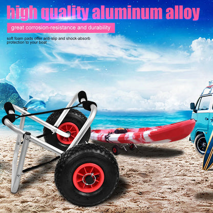 Aluminum alloy transport kayak trolley