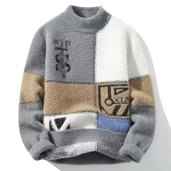 Men's Winter Warm O Neck Plush Sweater