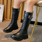 Girls Knee-High Martin Boots
