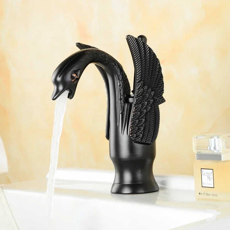 Single lever stream spout hot cold water mixer