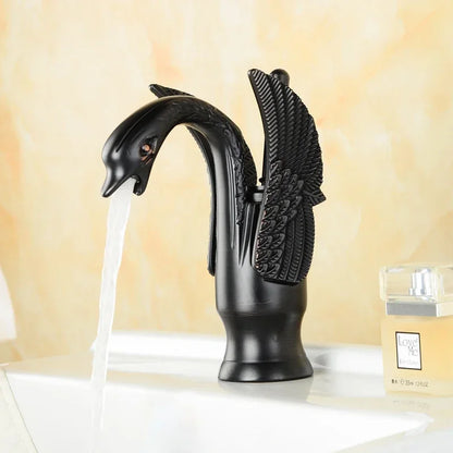 Single lever stream spout hot cold water mixer