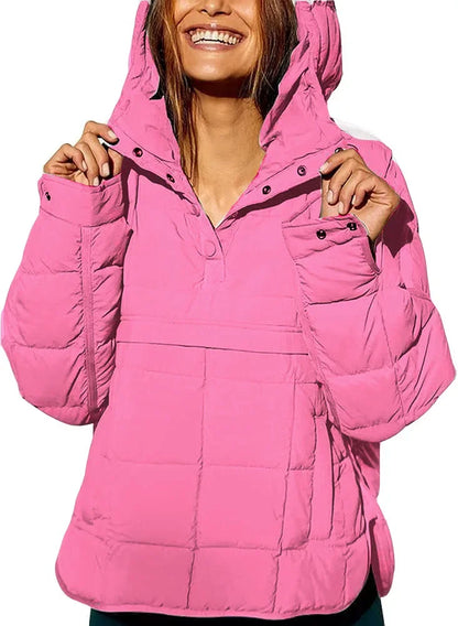 Hooded full sleeve loose casual coat