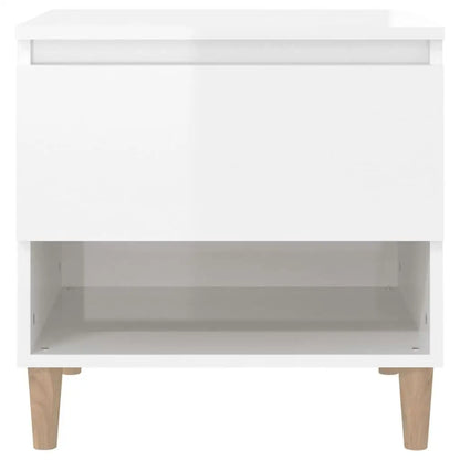 Modern high gloss white bedside table