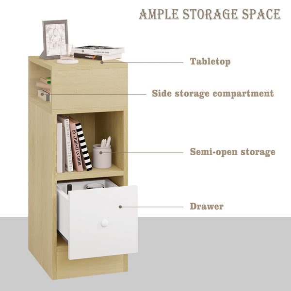2PCS/SET Narrow Bedside Table Nightstand