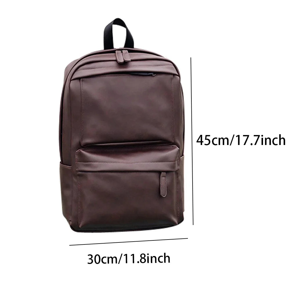 Pu leather large capacity backpack