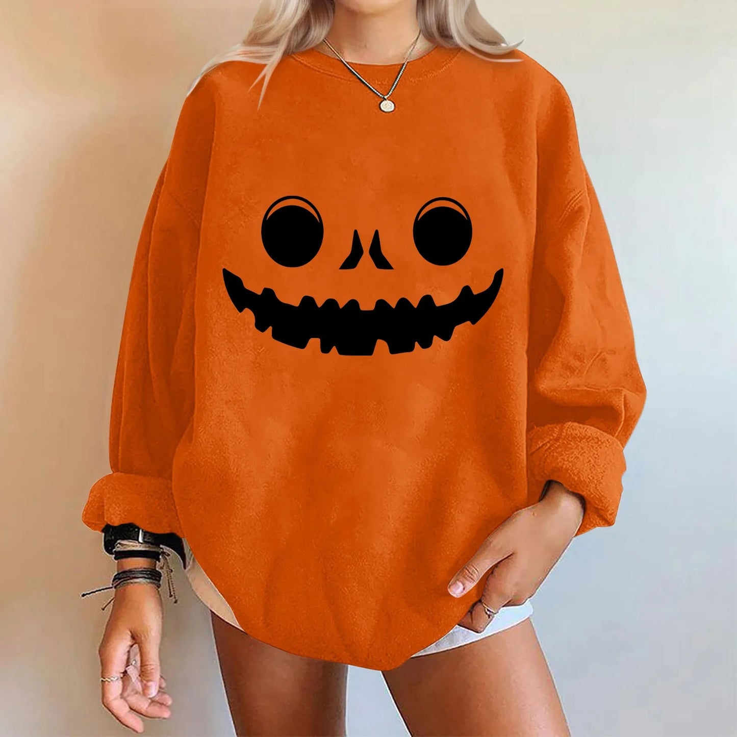 Fashion retro 3d printed halloween sweatshirt