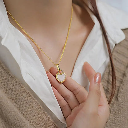 Elegant Clavicle Double-sided Love Necklace