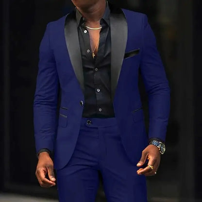 Casual 2 piece men's wedding suits