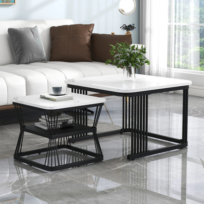 Square coffee table set for living room
