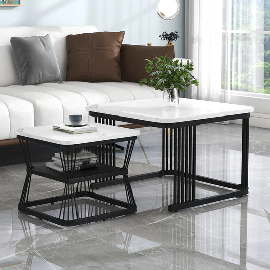 Square coffee table set for living room