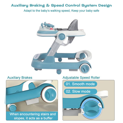 Foldable baby activity walker
