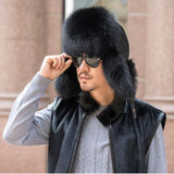 Winter Men's Fox Fur Bomber Hat